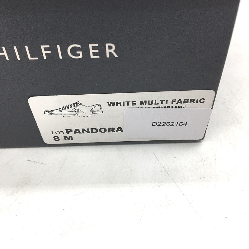Tommy Hilfiger White Canvas TM Pandora Sneaker LaceUp Trainers Mens US8 EU41 NEW