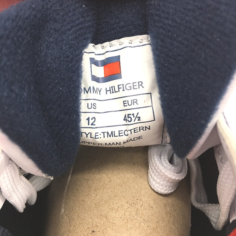 Tommy Hilfiger White TM Lectern Sneaker Lace Up Trainers Mens US 12 EU 45.5 NEW