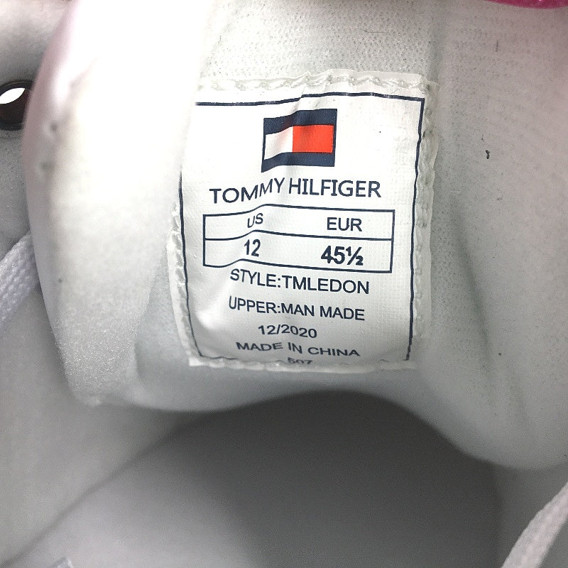 Tommy Hilfiger White TM Ledon Sneaker Lace Up Trainers Mens US 12 EU 45.5 NEW