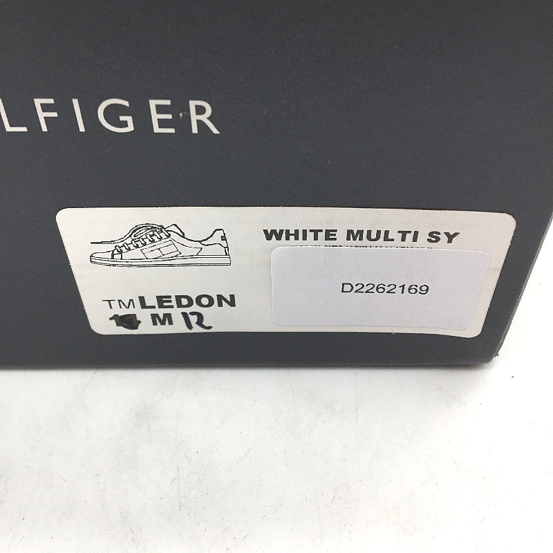 Tommy Hilfiger White TM Ledon Sneaker Lace Up Trainers Mens US 12 EU 45.5 NEW