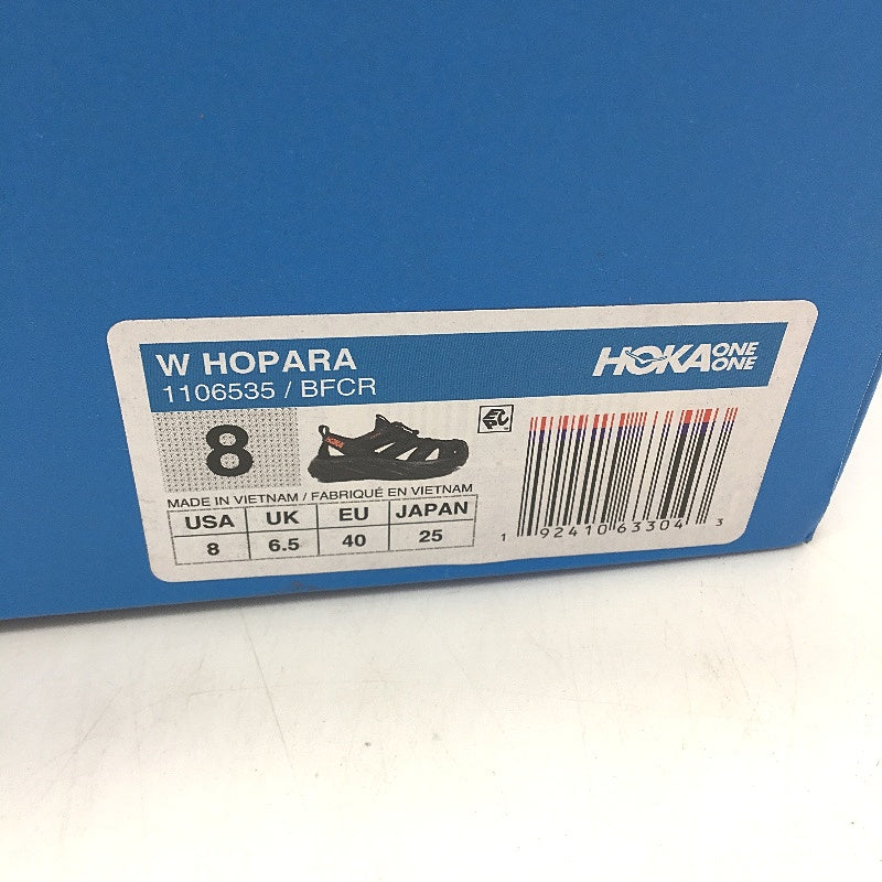 Hoka One One Hopara Black Adventure Sandals Ladies Size US 8 EU 40 NEW