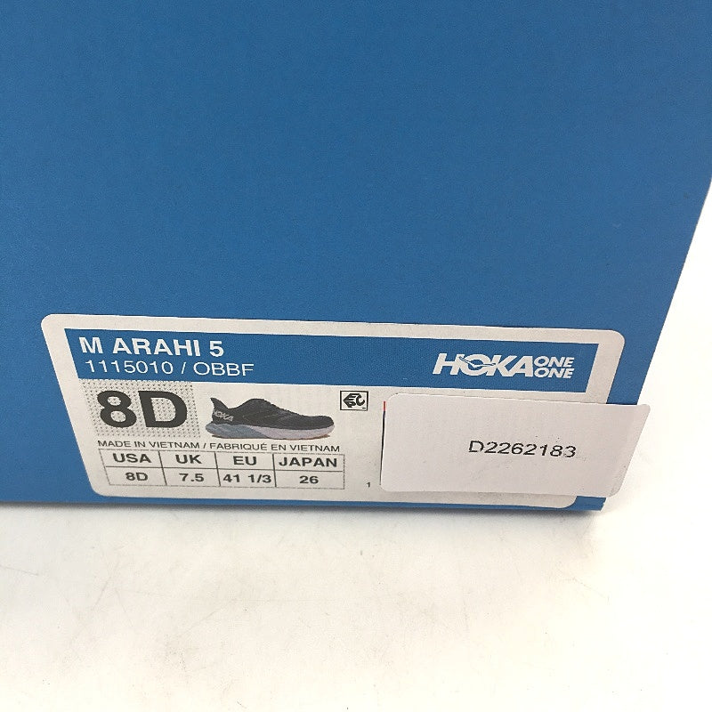 Hoka One One Arahi 5 Mesh Navy Blue & Grey Sneakers Mens Size US 8D EU 41 NEW