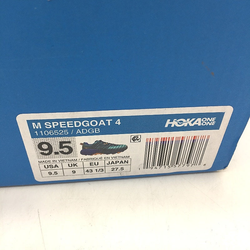 Hoka Vibram Megagrip Blue & Teal Speedgoat 4 Sneakers Mens Size US 9.5 EU43 NEW