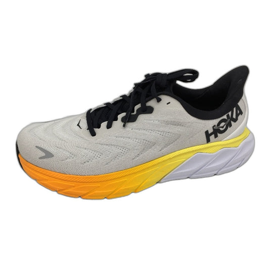 Hoka One One Arahi 6 Mesh White & Neon Orange Sneakers Mens US 10.5D EU44 NEW