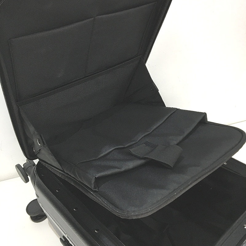 Hanke Black Carry On Luggage Open Top 20" TSA Lockable Hardshell Suitcase NEW