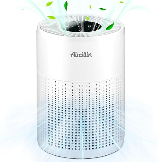 Aircillin AP070A Home Air Purifier With HEPA Filter Removes 99.99% Particles NEW
