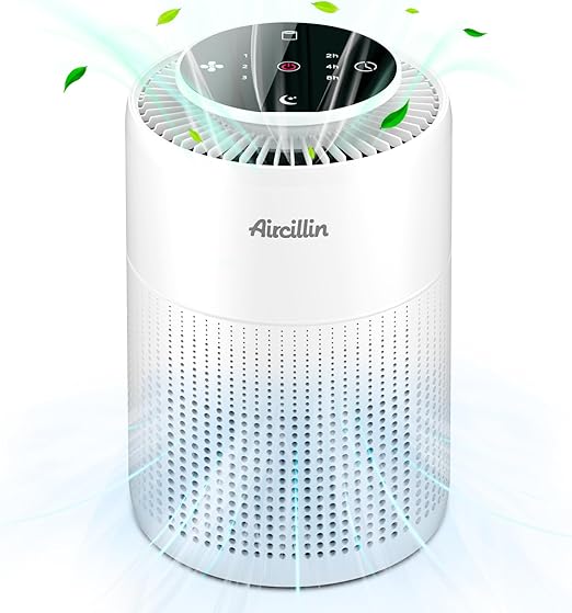 Aircillin AP070B Air Purifier For Home HEPA Filter Remove Smell Particles NEW