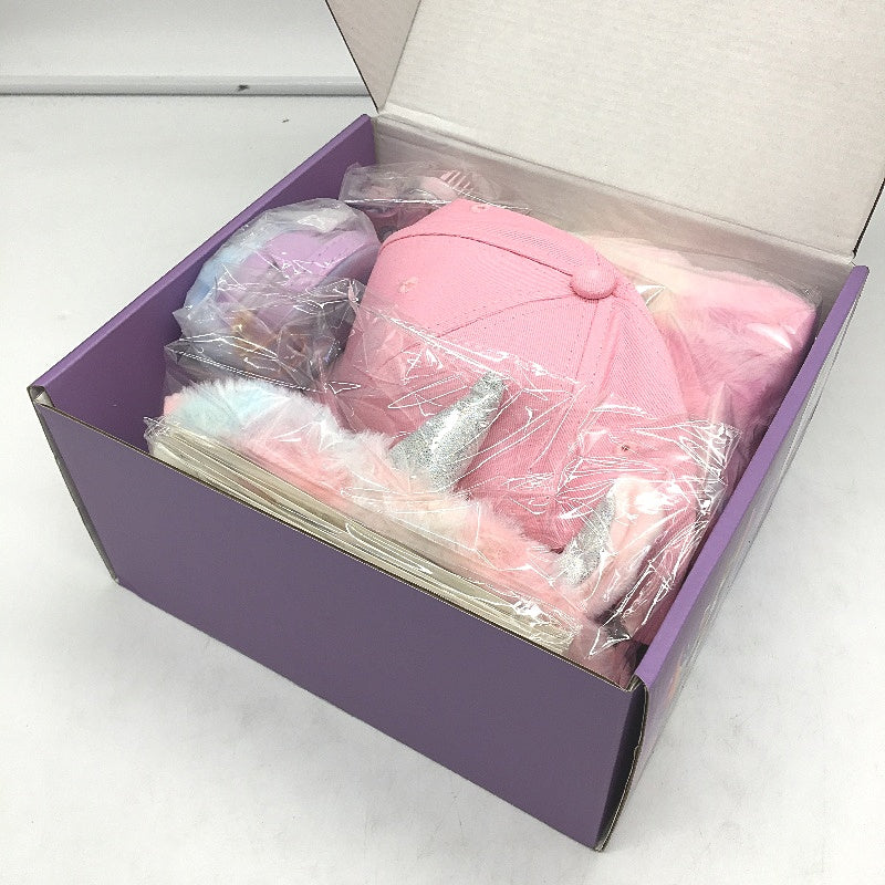 TWNMUK Pink Unicorn Themed Gift Box Set Lock Diary DIY Cap Gem Sticker Plush NEW