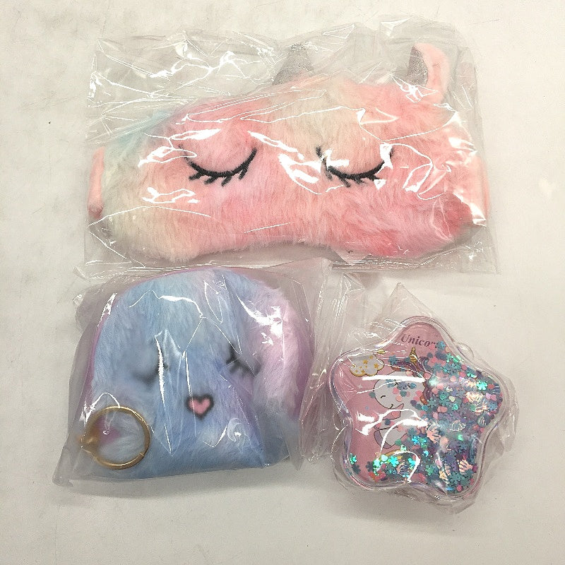 TWNMUK Pink Unicorn Themed Gift Box Set Lock Diary DIY Cap Gem Sticker Plush NEW