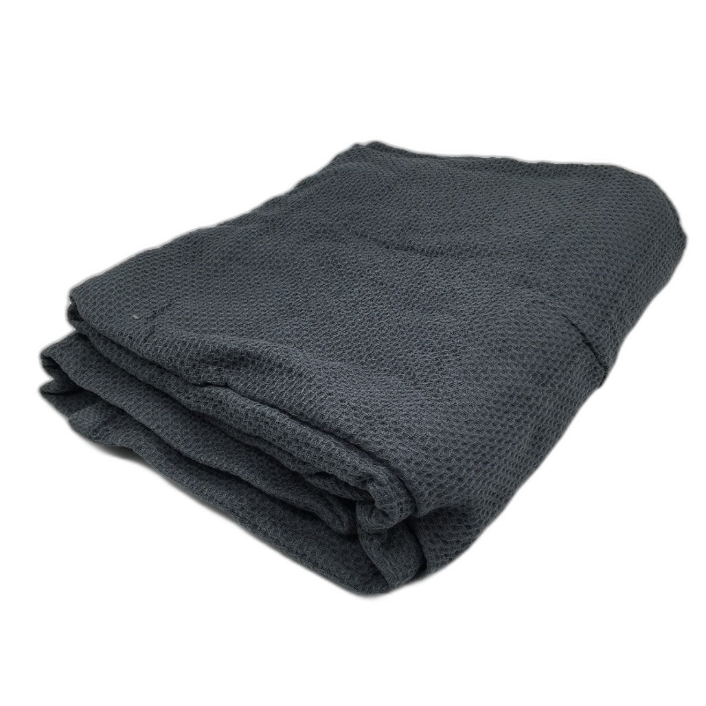 Soft Waffle All Season Breathable Bed Blanket 100% Cotton Grey 150x200CM NEW