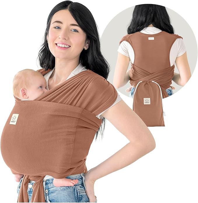 Keababies Original Baby Wrap Carrier Ring Sling Adjustable 7-15KG Terracotta NEW