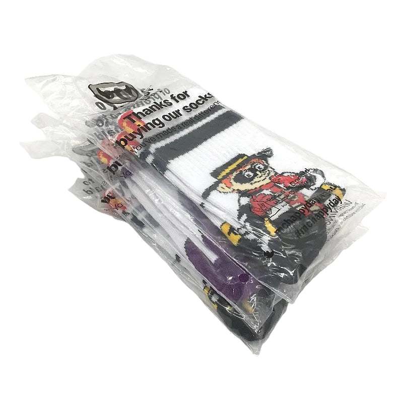 McDonald's McHappy Day Silly Socks 3 Pack 1x Grimace & 2x Hamburglar Kids OS NEW