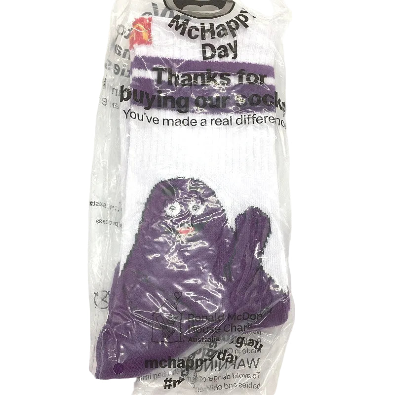 McDonald's McHappy Day Silly Socks 2 Pack Grimace Unisex One Size Adult NEW