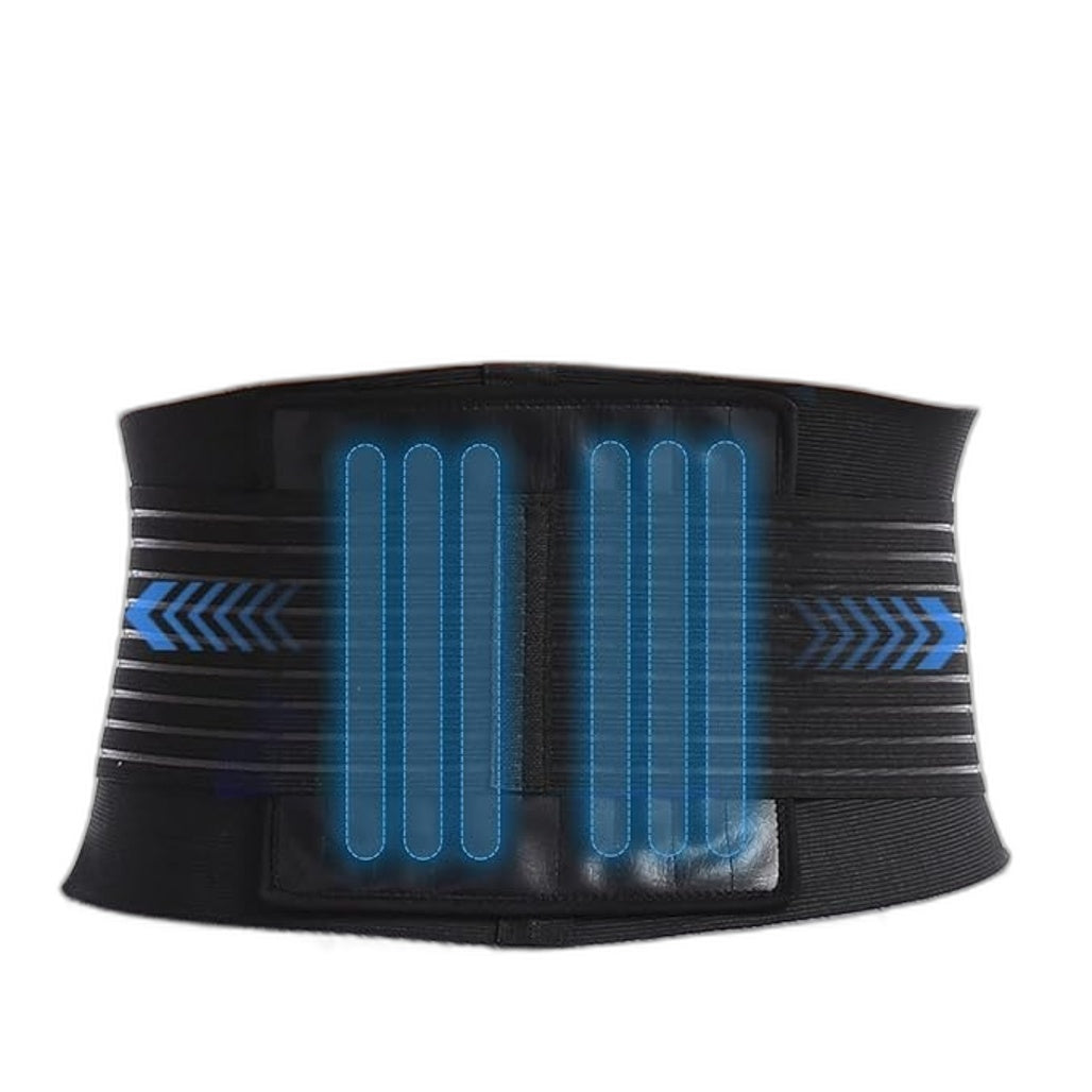 Paskyee Brace Lower Back Pain Relief Adjustable Lumbar Support Belt Size L NEW