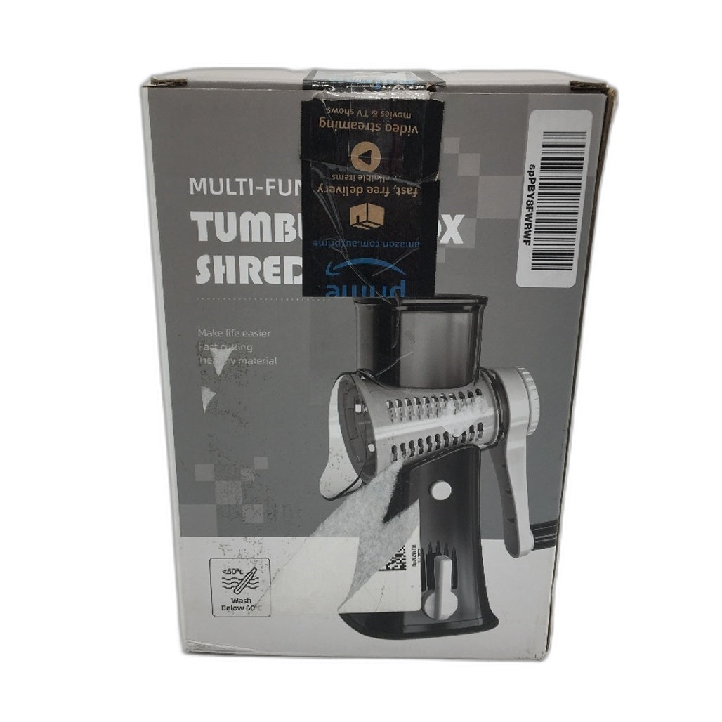 Rotary Cheese Grater Vegetable Shredder Chopper Tumbling Box w/ Suction Base NEW