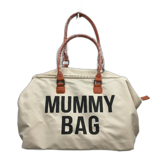 Mummy Diaper Bag With Pouches Pad & Adjustable Straps Large Capacity Beige NEW