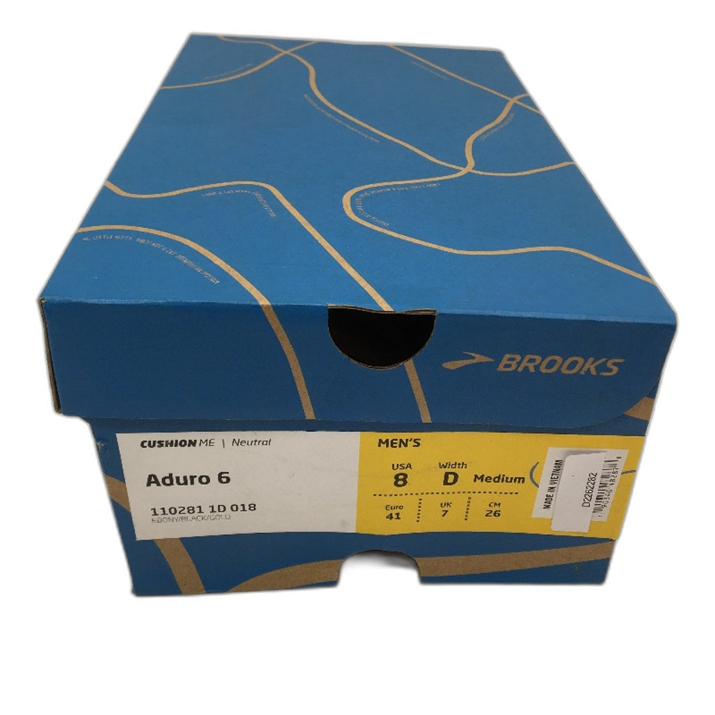 Brooks Aduro 6 Charcoal Grey & Gold Running Sneaker Shoes Mens US 8D EU41 NEW