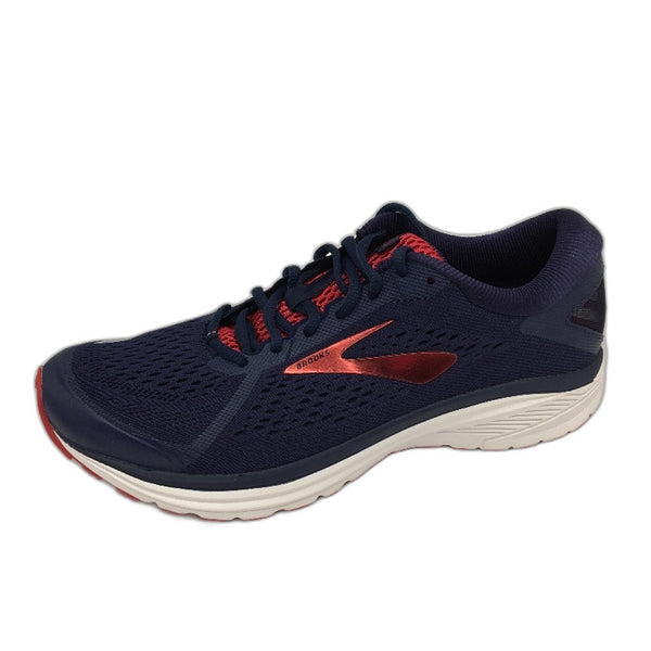 Brooks Aduro 6 Navy Blue & Cherry Running Sneaker Shoes Mens US 8.5D EU42 NEW