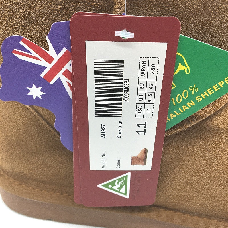 UGG 1978AUS Australian Sheepskin Tan Mini Classic Boots Unisex EU44 M11 L13 NEW