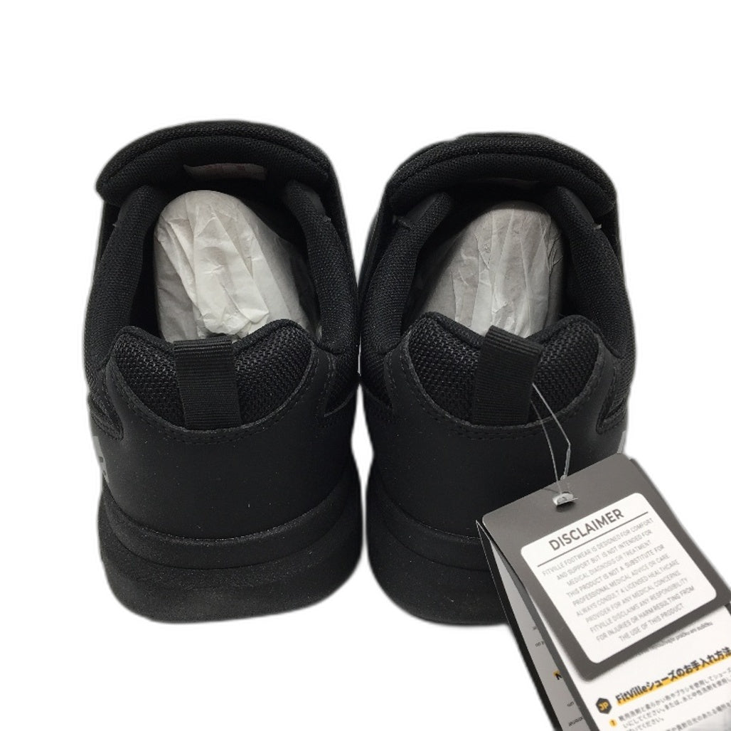 FitVille Black Easytop Strap Ease Diabetic Sneaker Shoes Mens US 8.5EW EU 41NEW