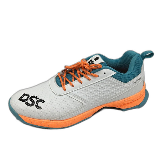 DSC Fearless Jaffa 22 White Teal Orange Cricket Sports Shoes Mens UK 10 US11 NEW