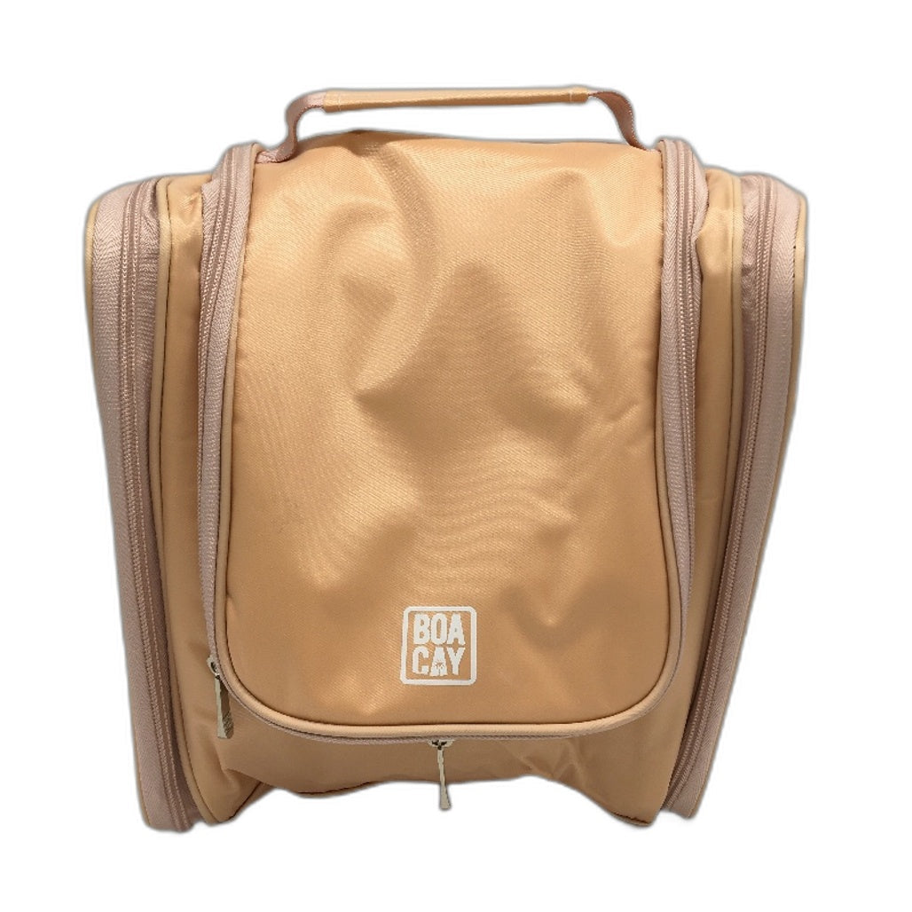 BOACAY Large Peach Multi Compartment Hanging Travel Toiletry Shower Bag NEW