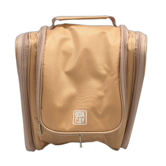BOACAY Large Peach Multi Compartment Hanging Travel Toiletry Shower Bag NEW