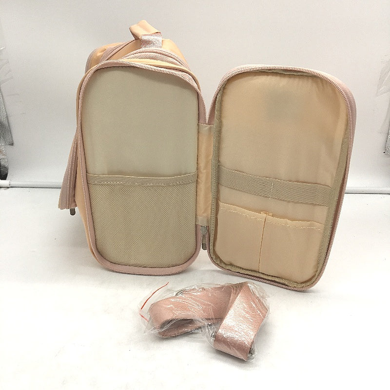 BOACAY Large Peach Multi Compartment Hanging Travel Toiletry Shower Bag NEW
