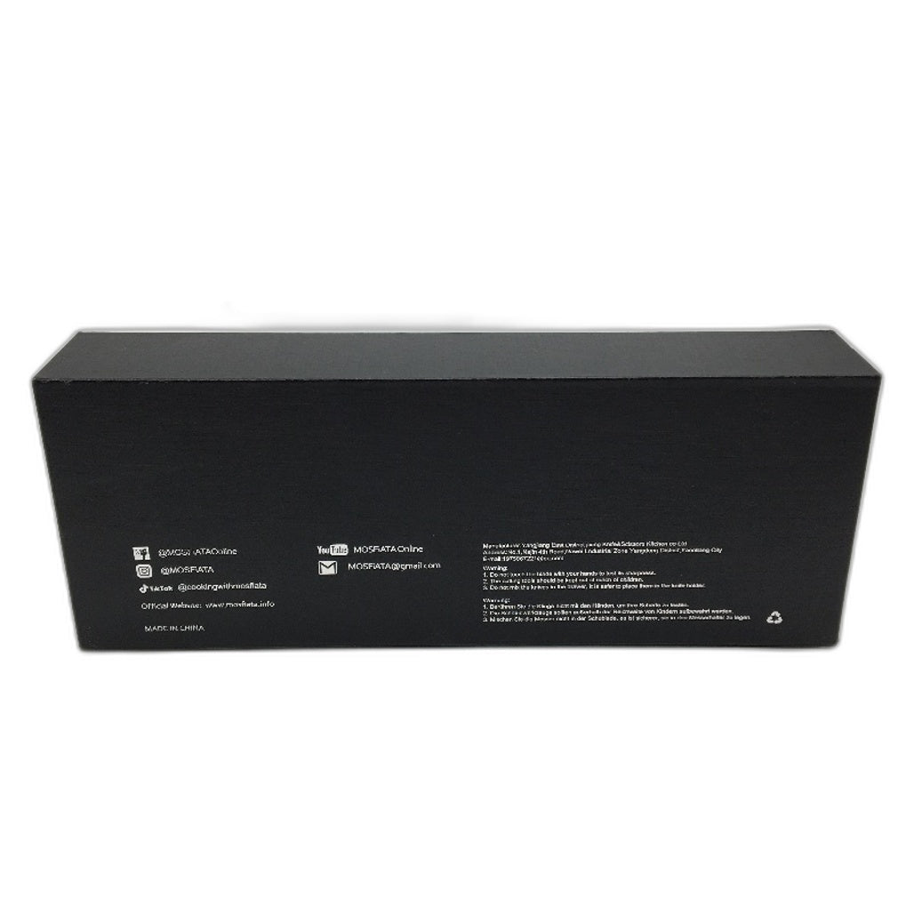 Mosfiata 6" Professional Stainless Steel Chefs Kitchen Knife & Sharpener NEW