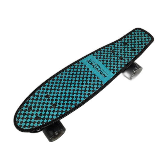 Kryptonics Torpedo Black Teal Retro Style 22 Inch Plastic Skateboard NEW