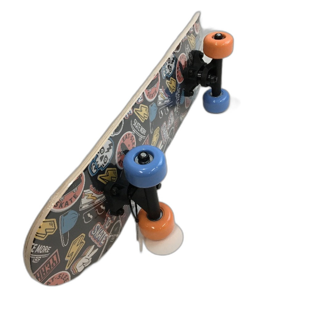 Timber Black Grip Deck Mutlicoloured Base 23" Freestyle Mini Skateboard DEMO