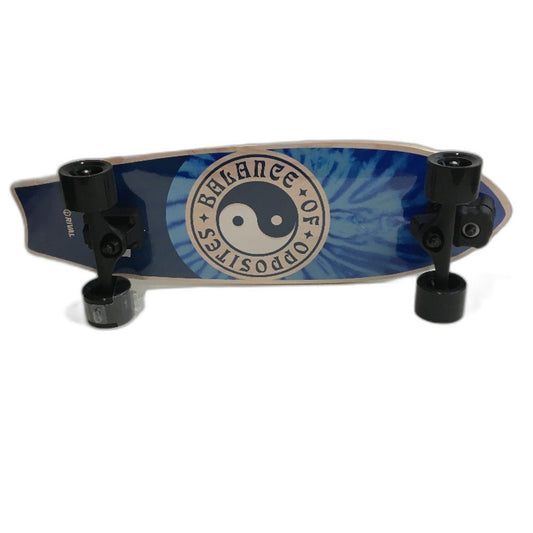 Rival Balance Of Opposites 30 Inch Natural Maple Timber Surf Blue Skateboard NEW