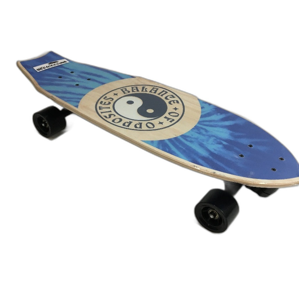 Rival Balance Of Opposites 30 Inch Natural Maple Timber Surf Blue Skateboard NEW