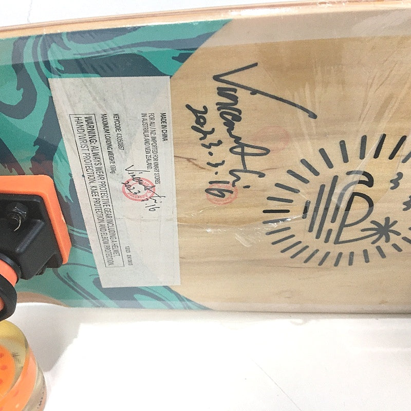 Rolling Waves 38 Inch Natural Maple Timber Surf Grip Deck Skateboard DEMO