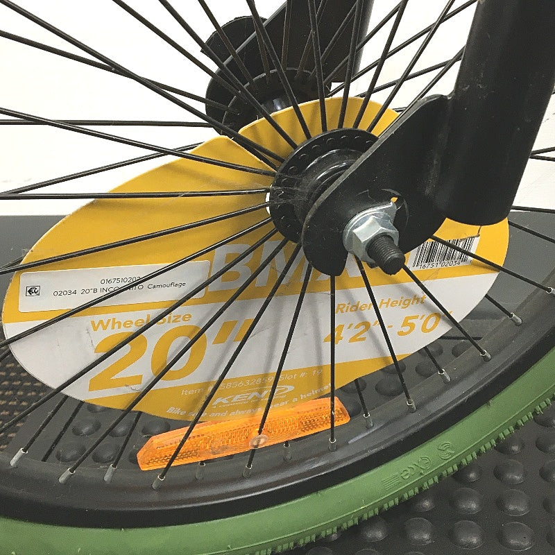 BMX Style Bicycle Camo Green Incognito 50cm Single Speed Bike Ages 8+ DEMO