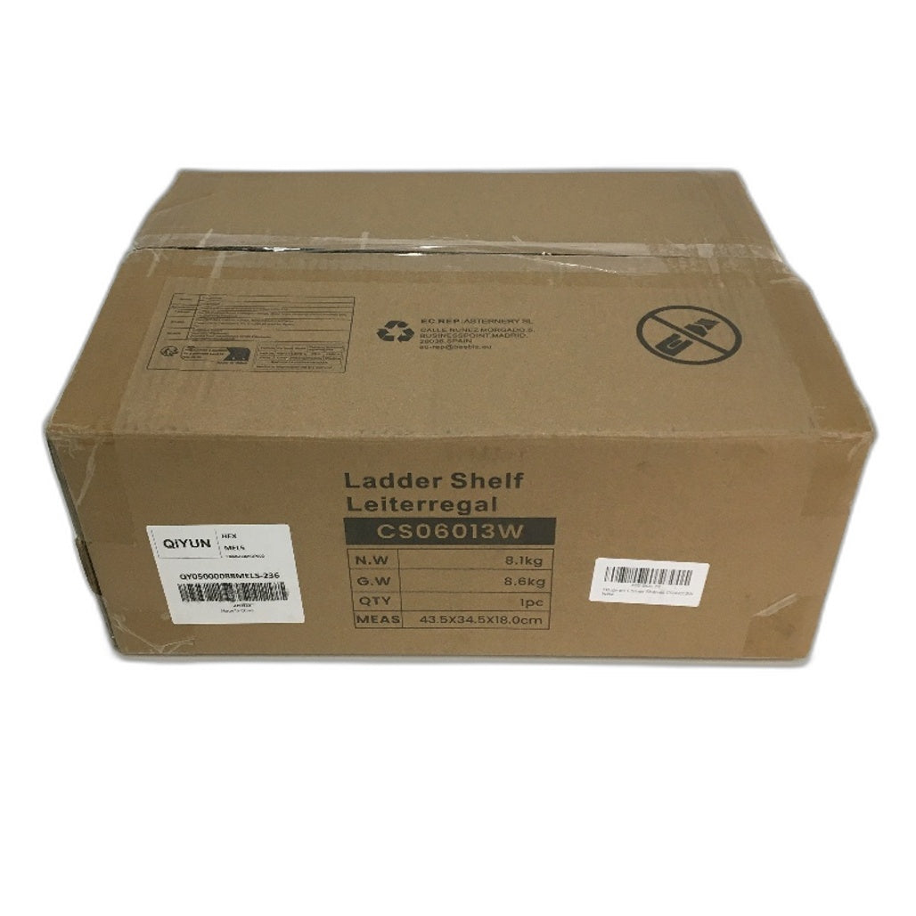 Hzuaneri Standing Corner 6 Tier Wood Ladder Shelf Space Saving CS06013W NEW