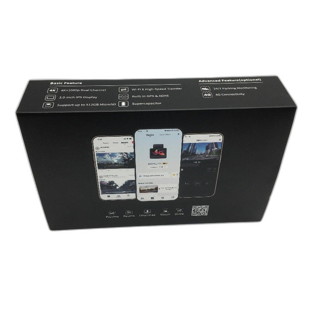 DDPAI Z50Pro Dash Cam Front And Rear 4K+1080P Built-in 5G Wi-Fi GPS