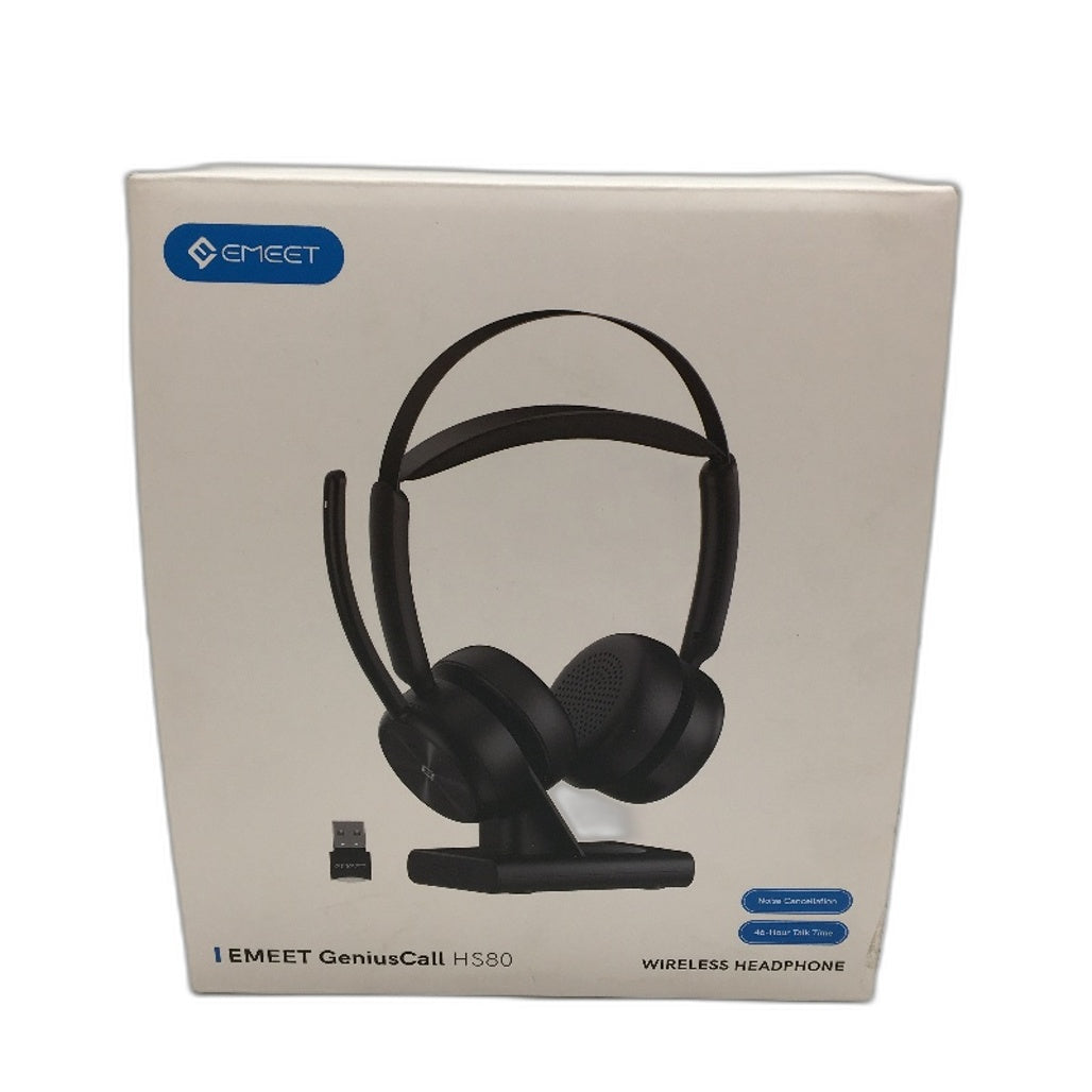 Emeet GeniusCall HS80 Wireless Headphones Noise Cancellation 46H Talk Time NEW