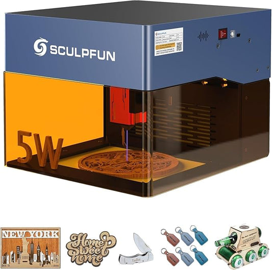 Sculpfun iCube Pro 5W Mini Desktop Laser Engraving Machine High Speed Precision