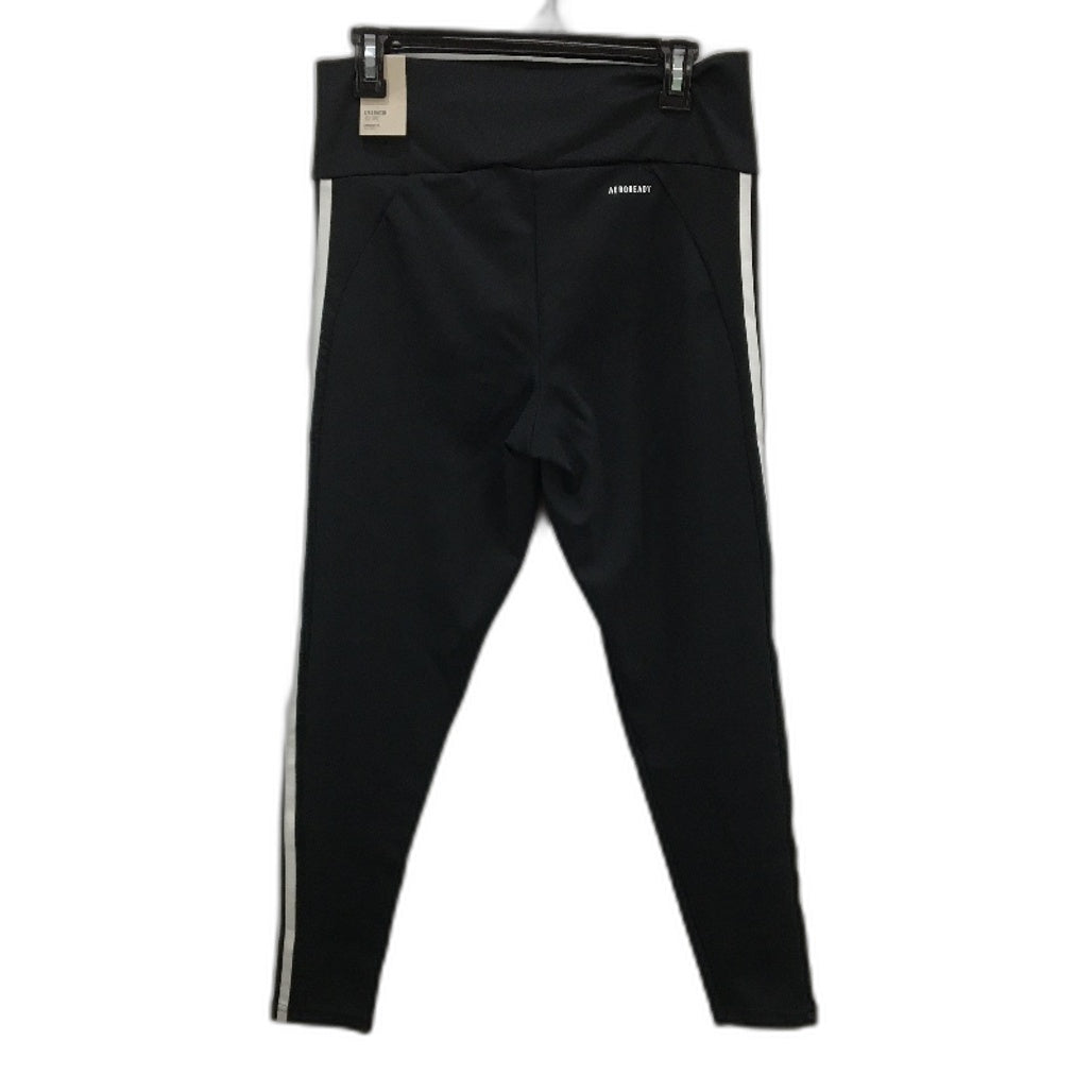 Adidas Designed To Move Hi Rise 3 Stripes 7/8 Black Tights Ladies Size Large NEW