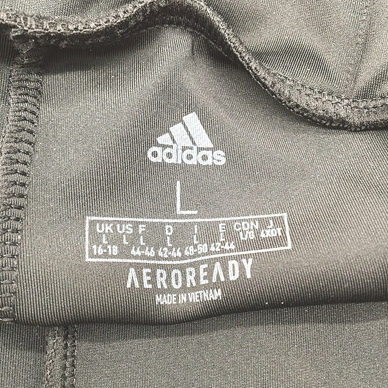 Adidas Designed To Move Hi Rise 3 Stripes 7/8 Black Tights Ladies Size Large NEW