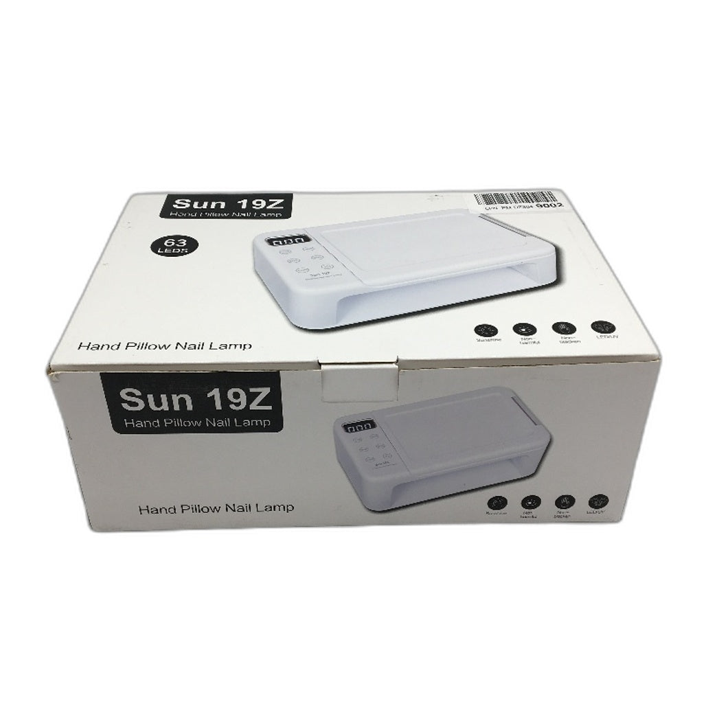 SUN 19Z 63 UV LED 5 Timer Professional Nail Lamp with Hand Cushion in White NEW