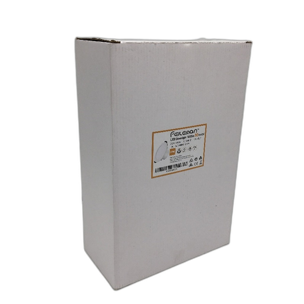 Feileman 10 Pack TD10P 13W 1000LM Ultra Thin Round LED Downlights DEMO