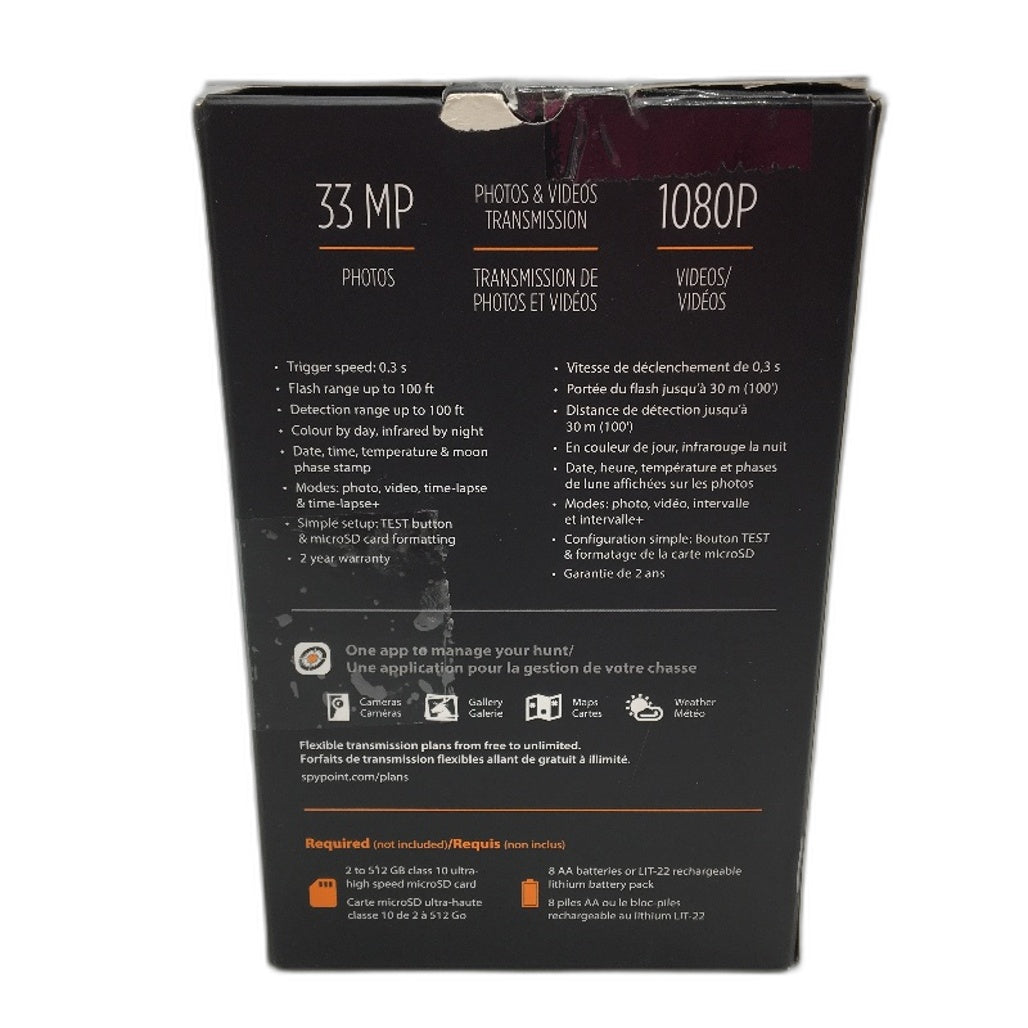 SPYPOINT Flex 33MP Photos 1080p HD Cellular Infrared Trail Camera DEMO