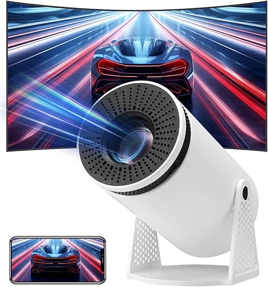 Bewinner 1080p UHD WiFi Smart Home Theater Mini Portable Projector DEMO