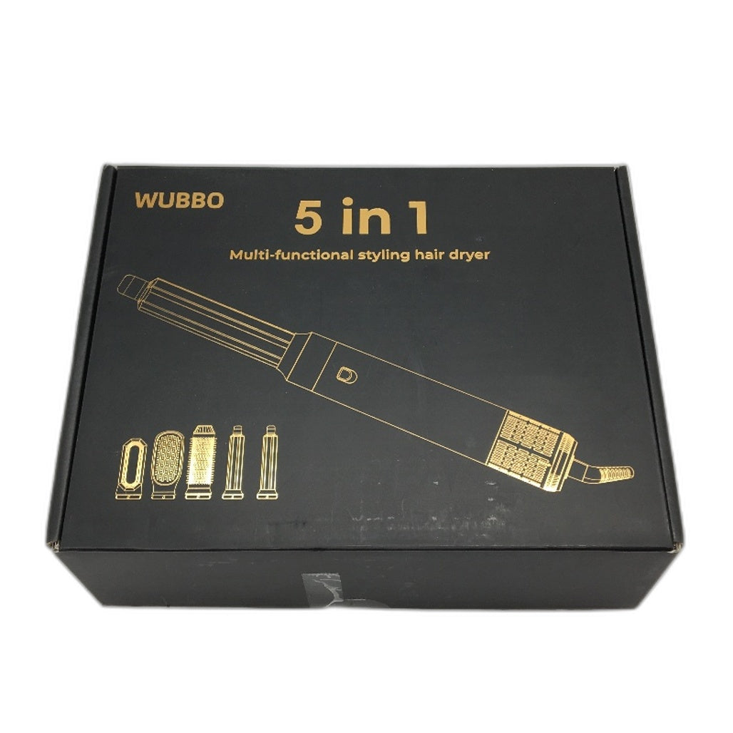 Wubbo 5 in 1 Multifunctional Styling Low Noise Hair Dryer Brush in Silver NEW