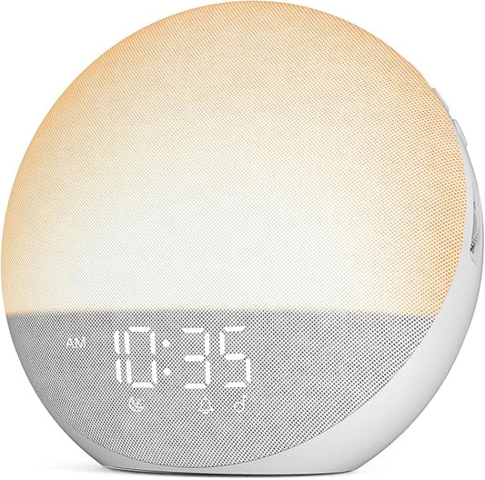 H03 Sleep-Wake Companion Sunrise Alarm Clock Sleep Sound Machine in White NEW