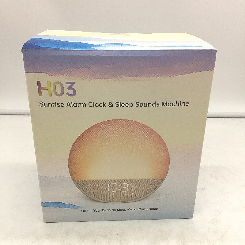 H03 Sleep-Wake Companion Sunrise Alarm Clock Sleep Sound Machine in White NEW