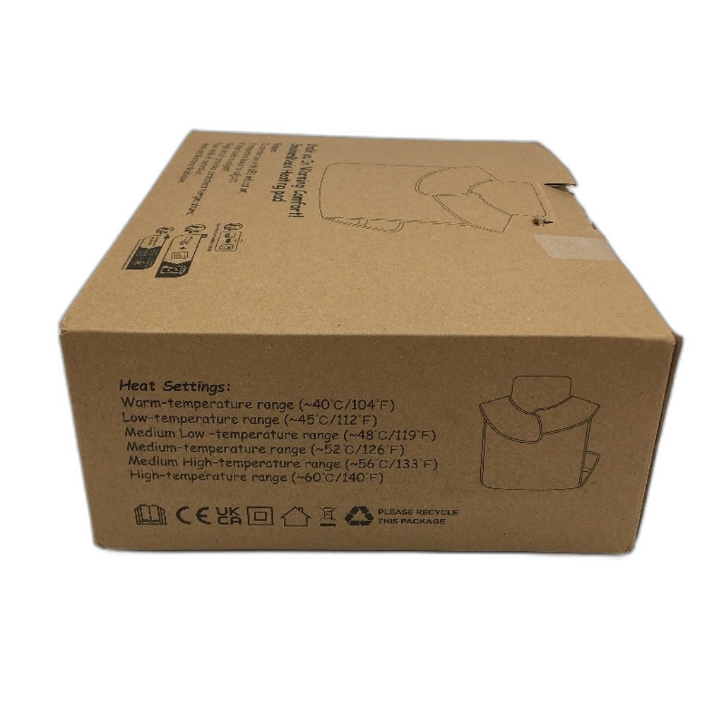 Fleecey Soft Back Pain Relief Auto Shut Off Electric Heating Pad in Grey NEW