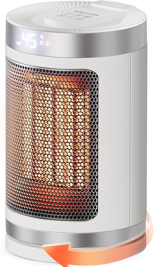 HL-1500R5 1500W PTC Portable Ceramic Desktop 5 Mode Fan Heater in White DEMO